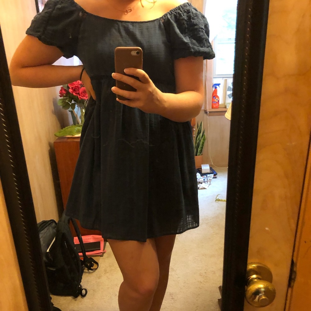 American Eagle Blue Babydoll Dress